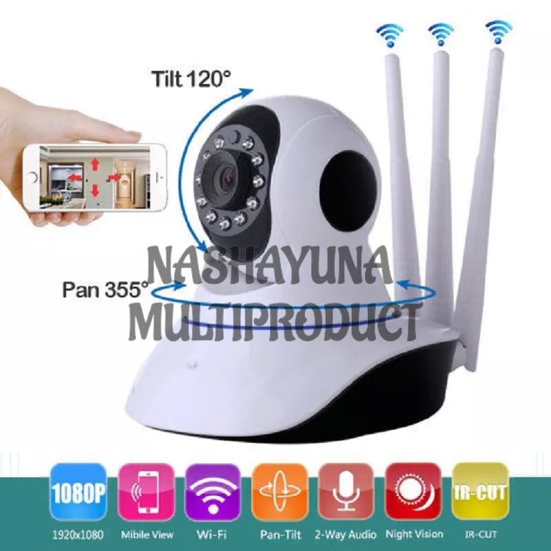 Promo Terbaru!!! Kamera CCTV WIFI Monitor Lewat HP Android Bisa Putar 360 Derajat Dilengkapi Infra Merah Berkualitas