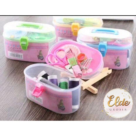 ELDE - 1 set Sewing Kit Box / alat set jahit menjahit dengan tangan