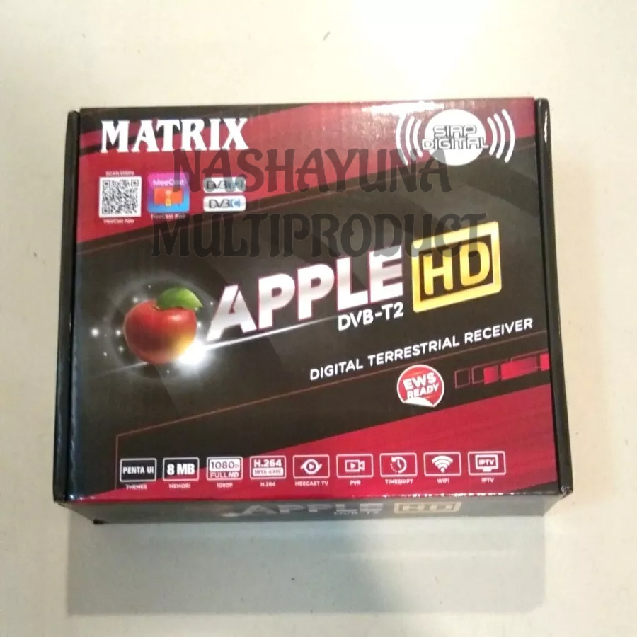 SET TOP BOX MATRIX APLLE MERAH HD  TV DIGITAL BERKUALITAS