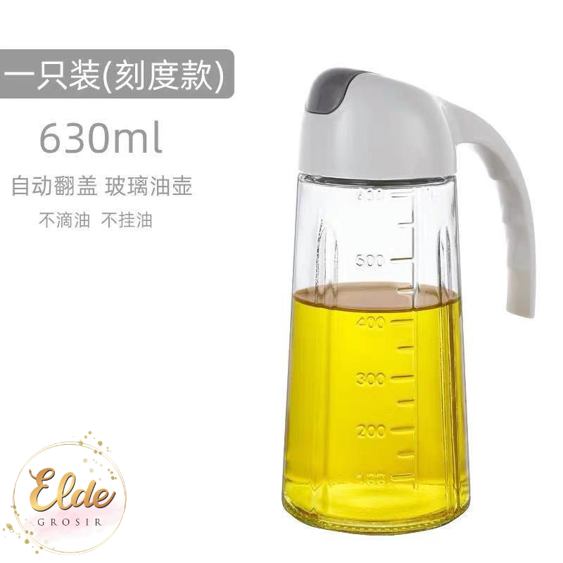ELDE - Botol Minyak Sayur Serbaguna / Tempat Minyak Goreng Kaca / Botol Minyak Goreng Kaca