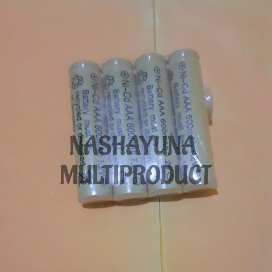 New !!! Batrei Rechargeable AAA Ni-CD 600 mAh 1.2V Bisa Isi Ulang Tahan Lama Berkualitas Terbaik