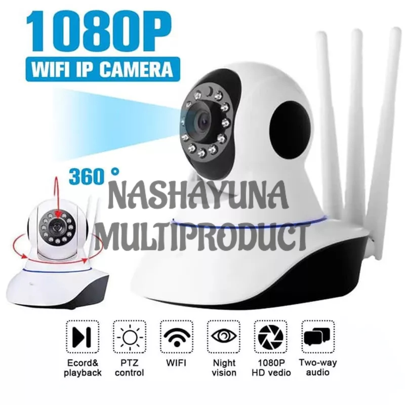 Promo Terbaru!!! Kamera CCTV WIFI Monitor Lewat HP Android Bisa Putar 360 Derajat Dilengkapi Infra Merah Berkualitas