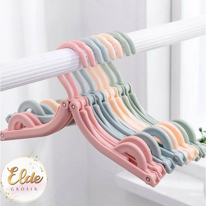 ELDE - Hanger Lipet Portable Gantungan Baju Lipat Travel Jemuran Foldable