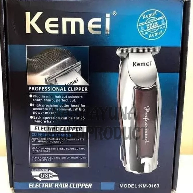 CUKUR RAMBUT KEMEI KM-9163 HAIR CLIPPER TRIMMER ALAT CUKUR PRAKTIS