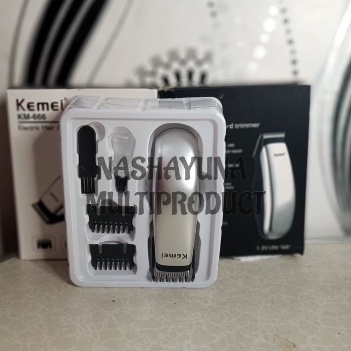 [BAYAR DITEMPAT]Alat Cukur Rambut Kemei KM-666 Mini Elektrik Hair Clipper Berkualitas