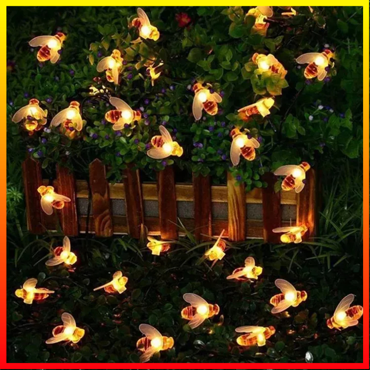 Lampu Taman Hias LED Solar Sensor Cahaya Bentuk Lebah Tahan Air Finether - 7RLL1PWT