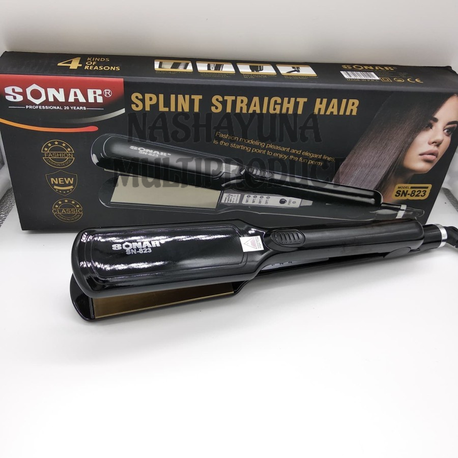 CATOKAN RAMBUT/PELURUS RAMBUT MEREK SONAR SN-823 SPLINT STRAIGHT HAIR PRAKTIS DIGUNAKAN