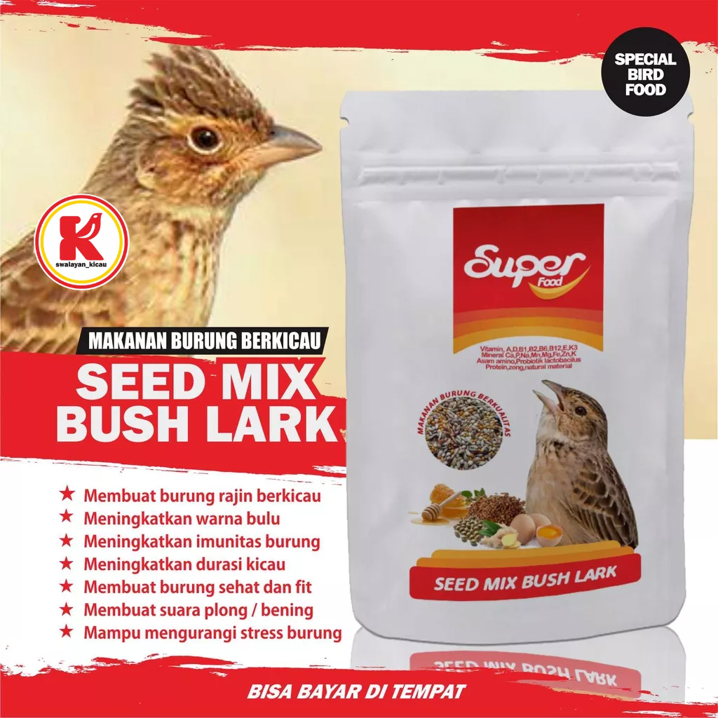 Pakan burung SUPER SEED MIX LARK SONCA BRANJANGAN per 1pcs