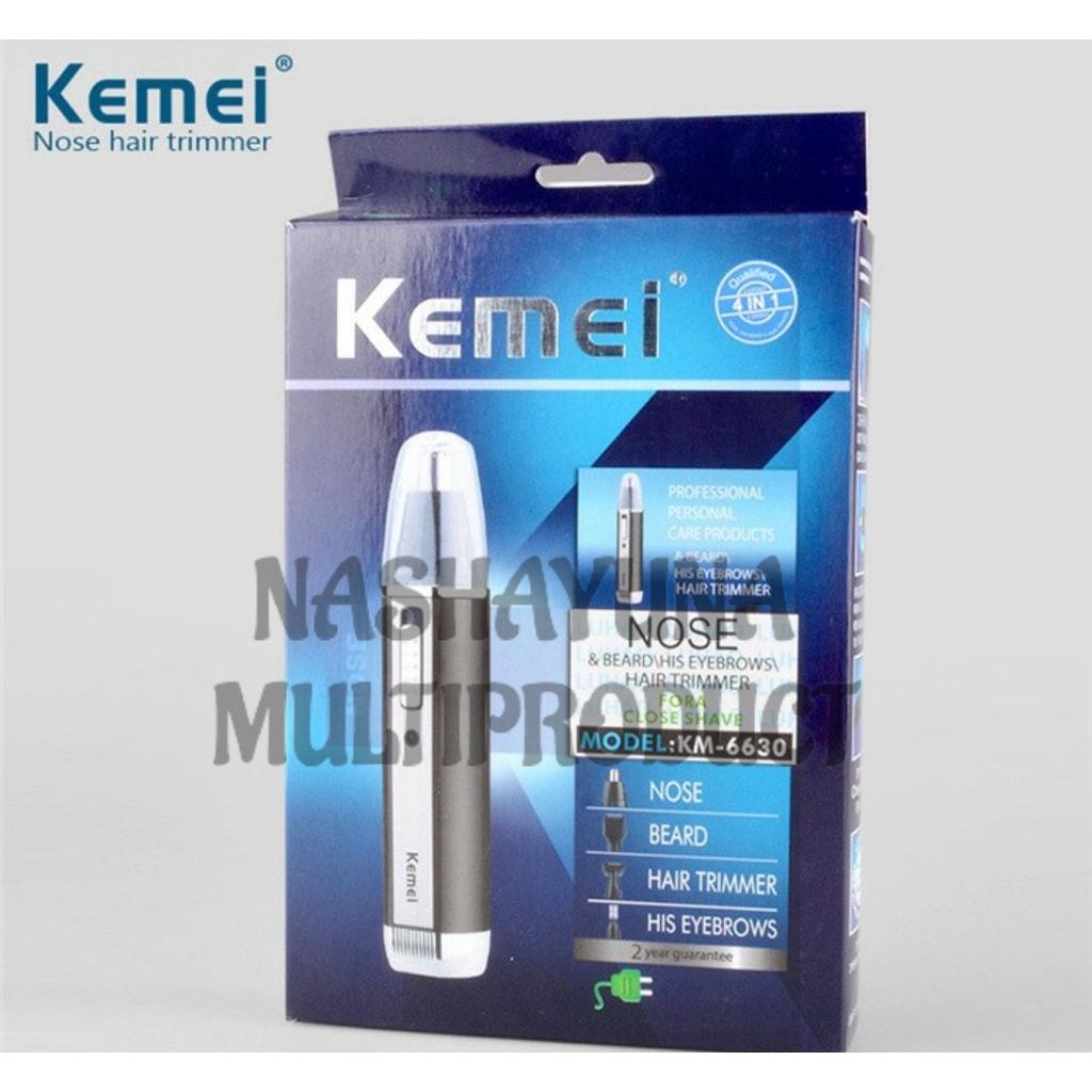 Alat Pencukur Bulu 4 In 1 Kemei KM 6630 Bahan Stainless Steel