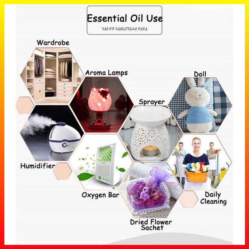 Essential Oils Minyak Aromatherapy Diffuser / Humidifier 3ml 6 PCS Taffware HUMI - LZHX02XX