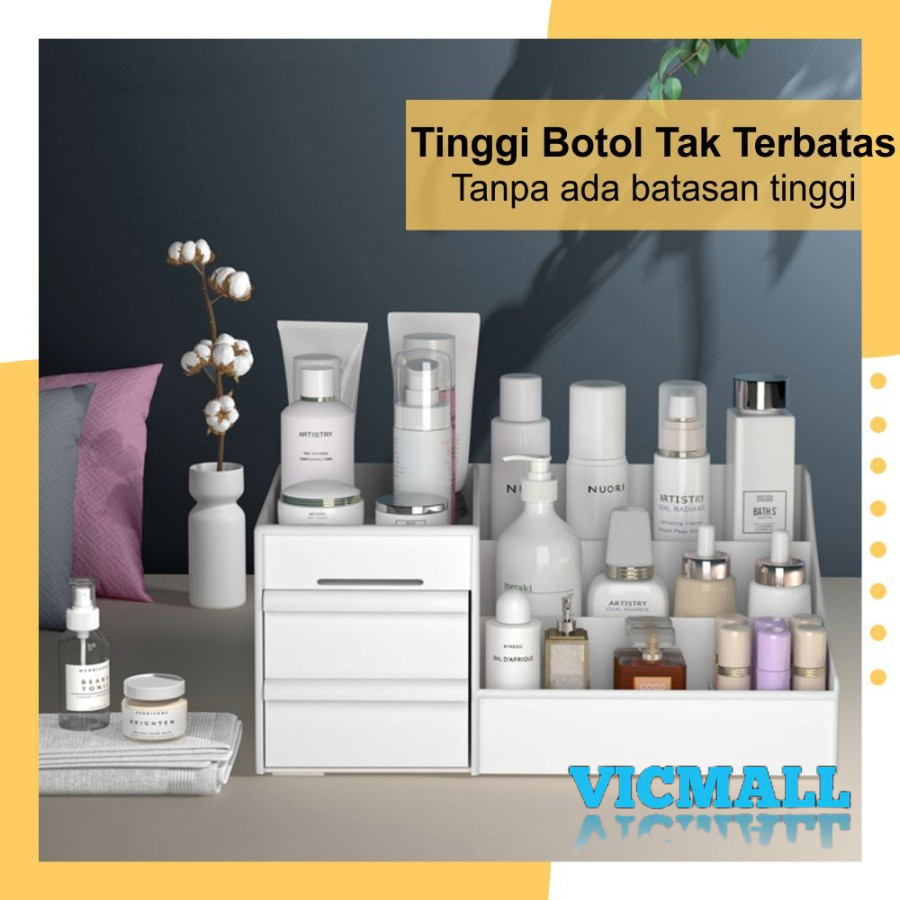 VICMALL - Rak  Mini Cosmetic Penyimpanan Kotak Storage Rak Makeup Drawer / RAK SUSUN KOSMETIK MINI