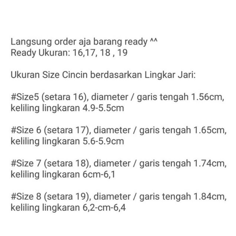 cincin gold mini model korea titanium