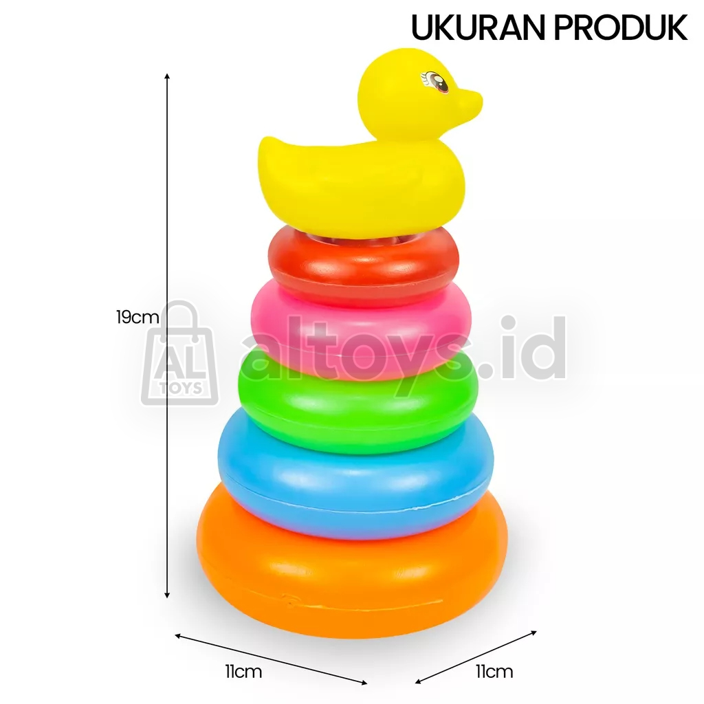 Mainan EdukasiI Ring Donat Rainbow 5 Susun Bebek 427