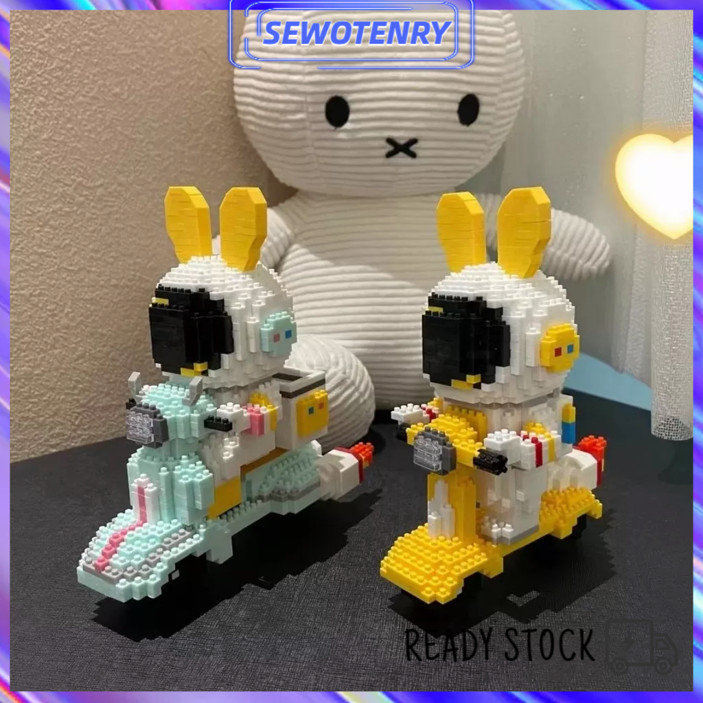 【COD】Block Astronaut Model DIY Mainan Balok Bangunan Bata Kit Anak Anak Mainan Pendidikan