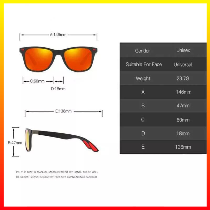 Ultralight Kacamata Terpolarisasi Pria Wanita Mengemudi Kacamata Matahari Persegi Anti-Reflective Polarized UV400 AOFLY AO400 - 7CFH0HBK