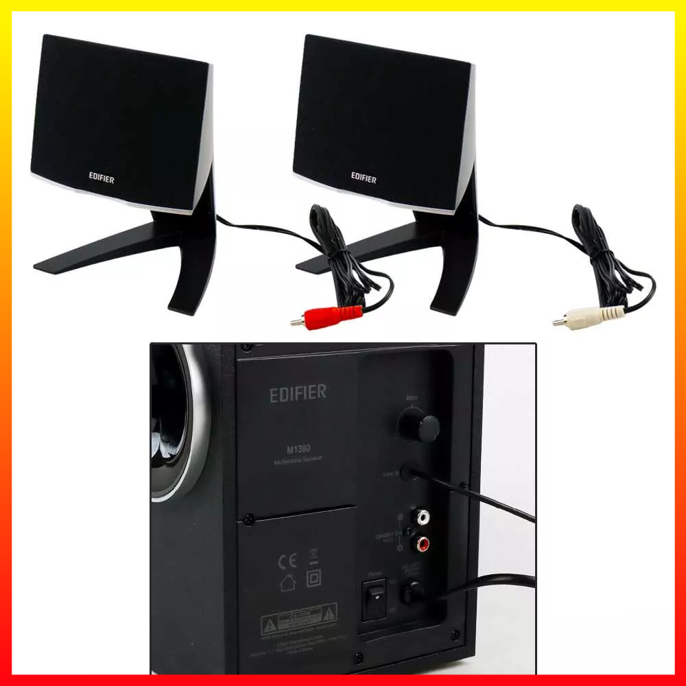 Subwoofer Speaker System Aktif Multimedia 2.1 Komputer Notebook TV Audio Rumah Edifier M1380 - I7SK2PBK