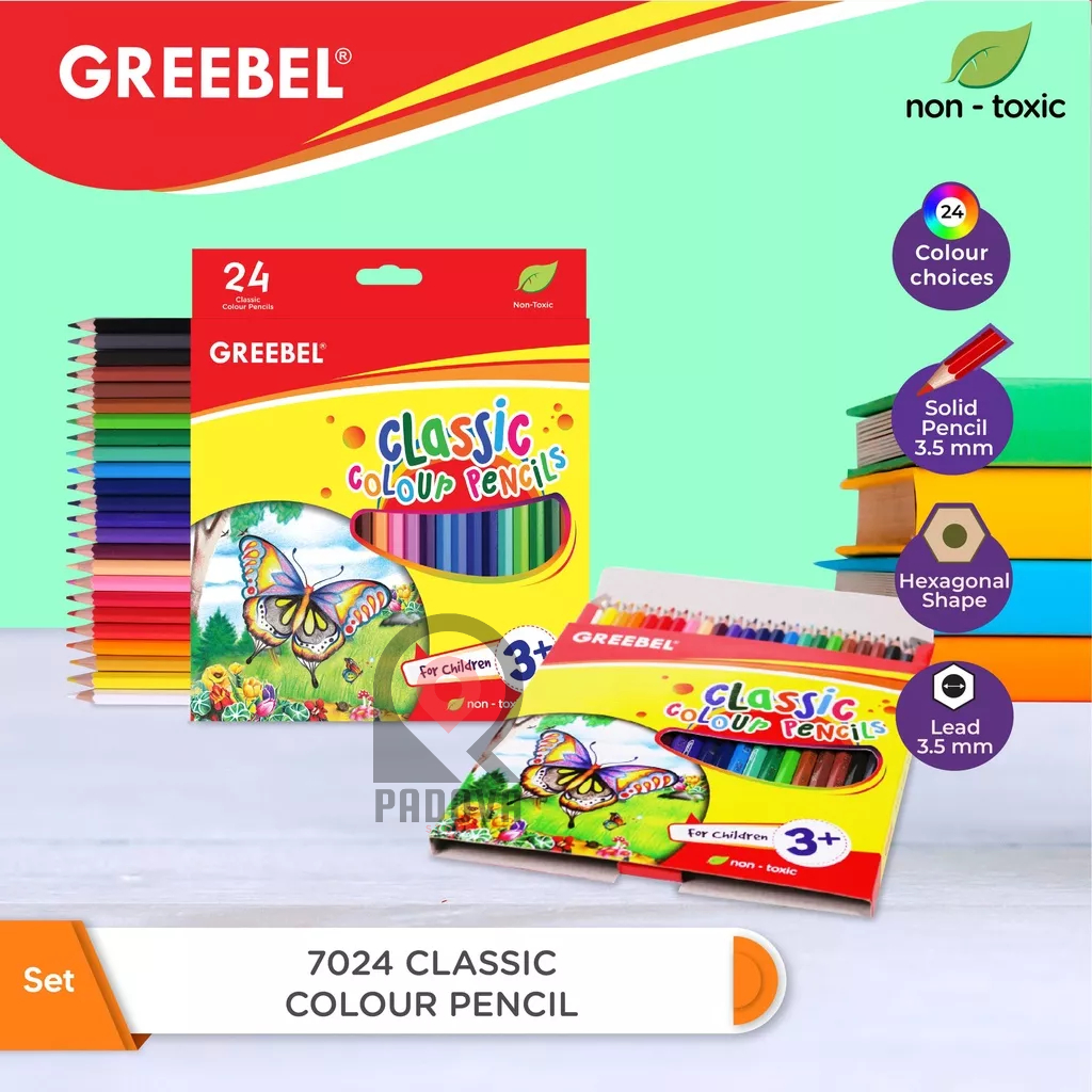 

Pensil Warna Classic Colour Greebel 24 Warna
