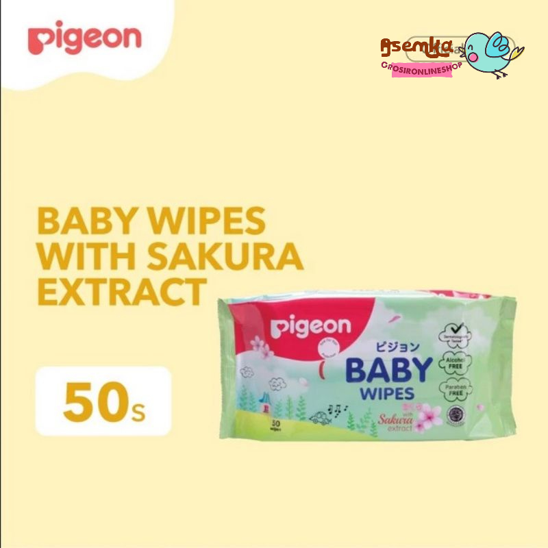 Tissue Basah Pigeon Sakura Extract 50s Wet Wipes