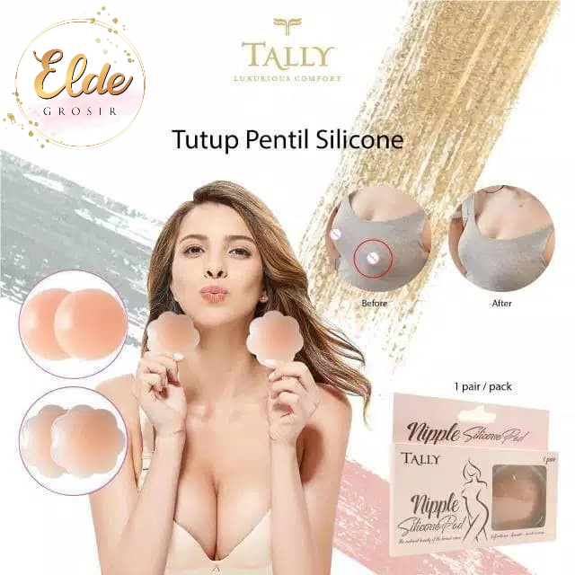 ELDE  - BRA Nipple PAD Cover Self adhesive Nipple pad Silicone Pad Silicon Bra Penutup Puting Susu (SEPASANG)