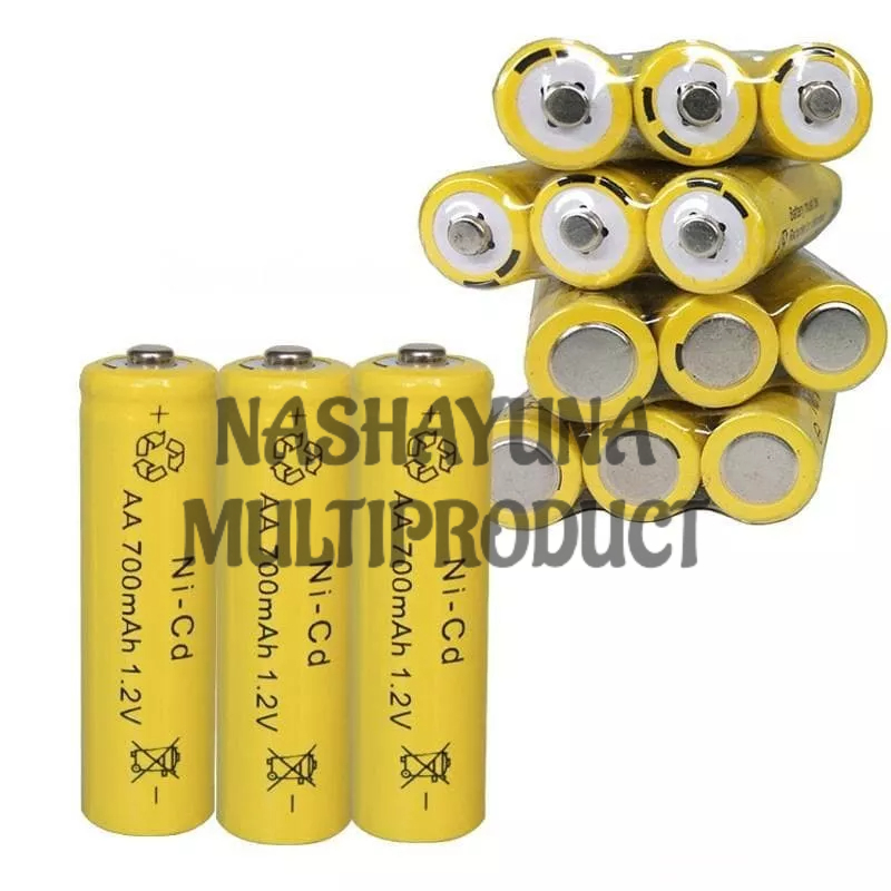 4 PCS BATERAI NI-CD AA 700 MAH 1.2V BATERAI KUNING