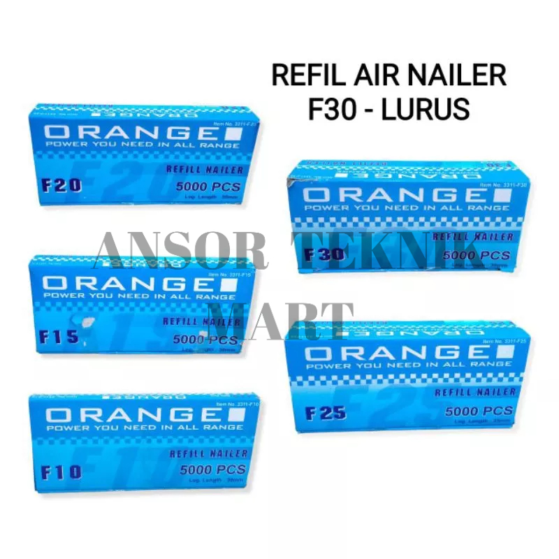NEW Isi Paku Tembak Air Nailer F30 ORANGE Refil Air Nailer F10 F15 F20 F25 F30 ORANGE