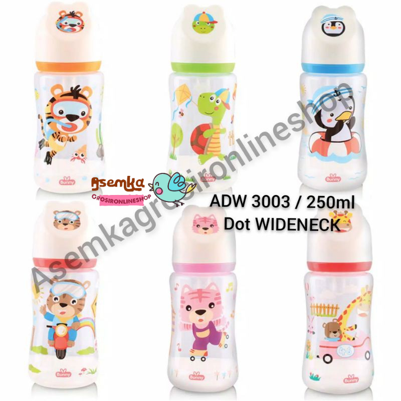 TERLENGKAP! Botol susu karakter Handle Gagang Lusty Bunny ORI Regular Wideneck 120ML 125ML 250ML