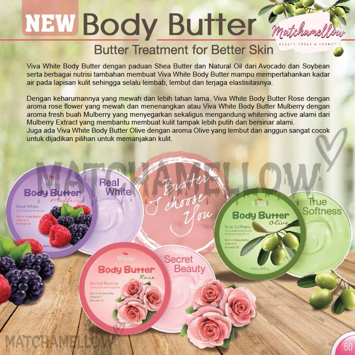 ❄️MATCHA❄️ VIVA WHITE BODY BUTTER 200G - BODY BUTTER ORIGINAL BY VIVA