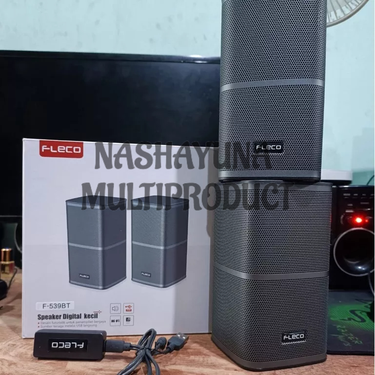 SPEAKER DIGITAL BLUETOOTH FLECO F-539BT SPEAKER KOMPUTER/HP/TV USB POWER