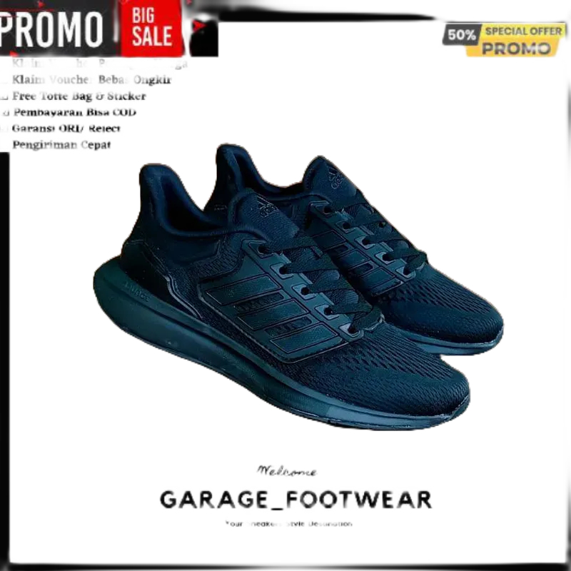 SALE ADIDAS EQT21 RUN FULL BLACK ORIGINAL