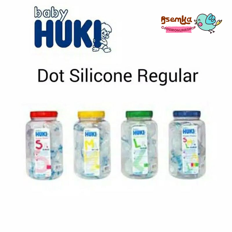 DOT HUKI SILICONE REGULAR BULAT GEPENG ECERAN S,M,L / karet dot huki