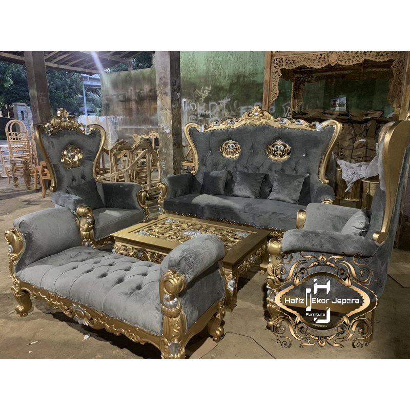 kursi tamu syahrini/sofa tamu syahrini dan stool