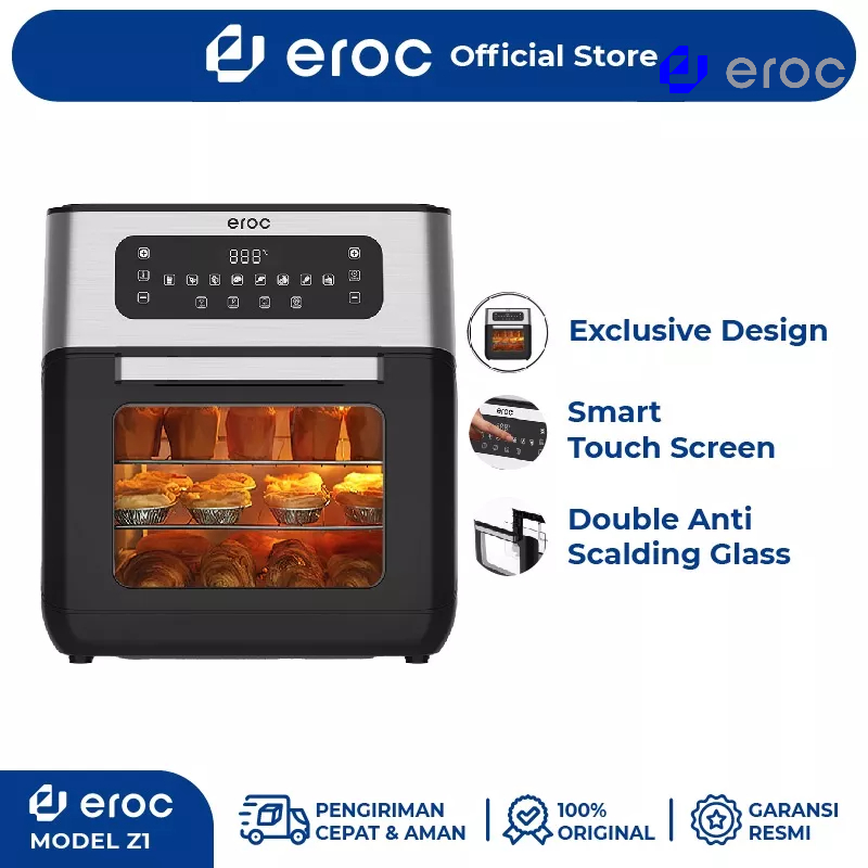 EROC Smart Digital Air Fryer Oven - Elektronik Oven Multifungsi - Kapasitas 10 Liter - Model  Z1