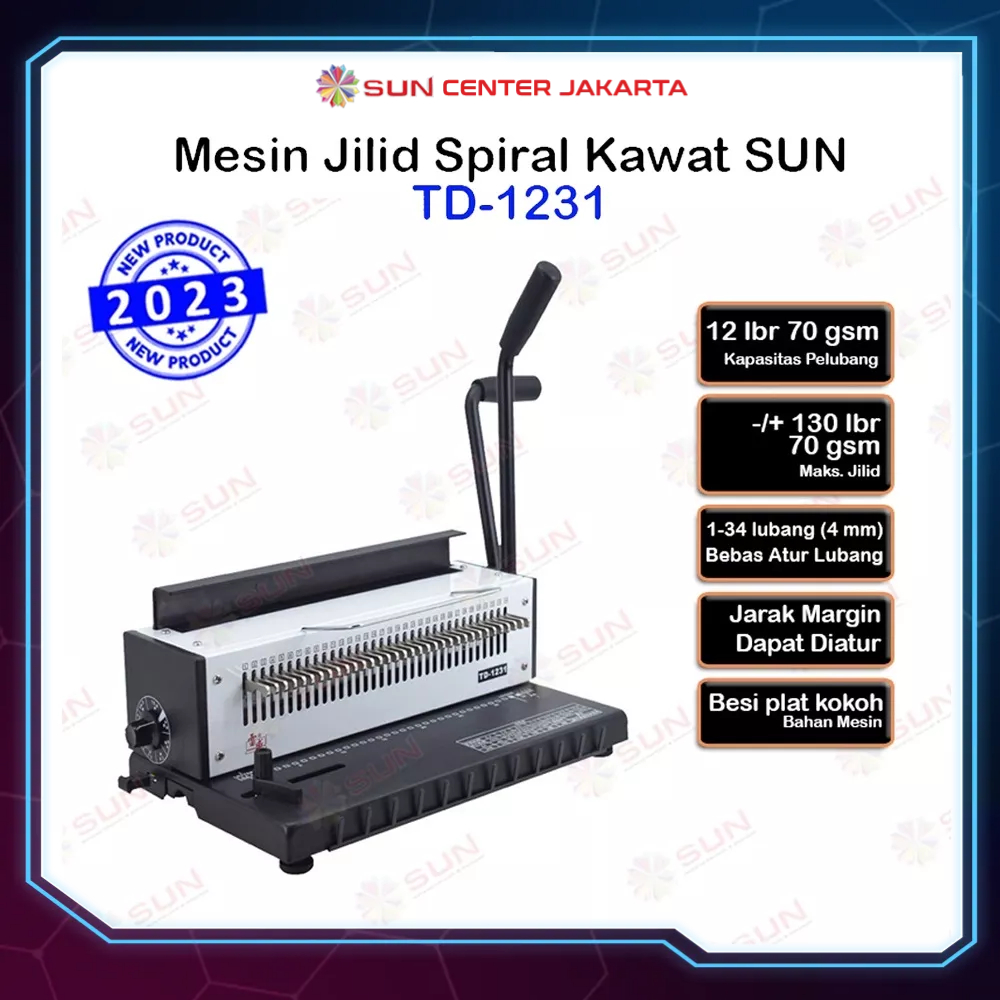 Mesin Jilid Spiral Kawat A4 TD-1231 / TD-1500B34R