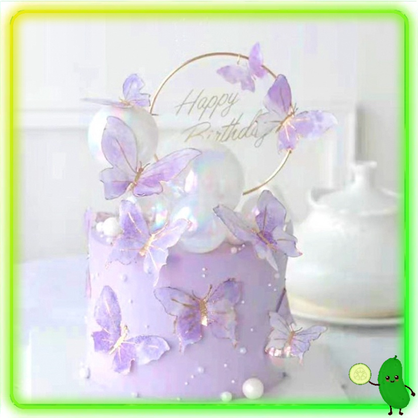 

10Pcs Topper Kupu Kupu Birthday Cake CAKE DECORATION Butterfly