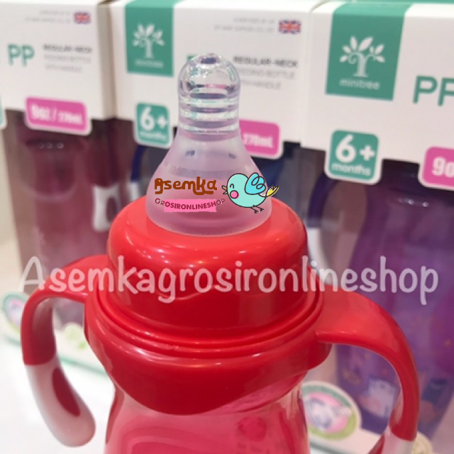 Botol susu minitree gagang 150ml 270ml warna slimneck