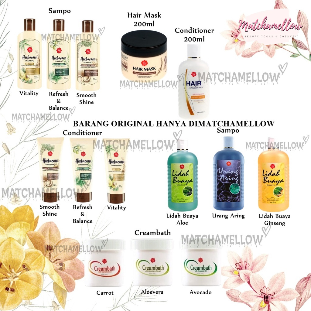 ❄️MATCHA❄️ VIVA SHAMPOO CONDITIONER HERBACARE / CREAMBATH PERAWATAN RAMBUT BERMINYAK KETOMBE RONTOK