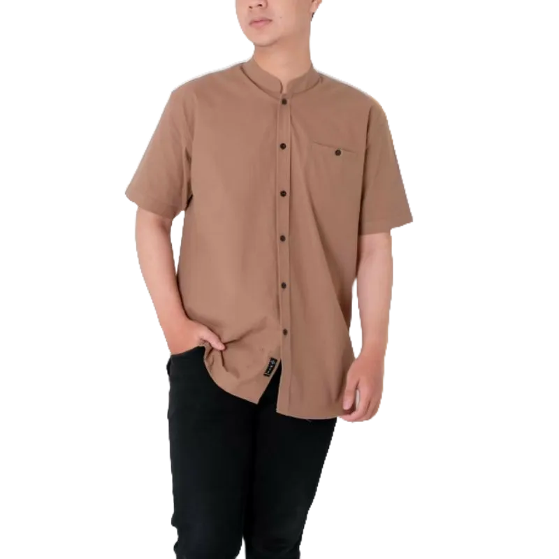 NESS WARDROBE KEMEJA POLOS PENDEK SAKU KANCING DISTRO ORIGINAL