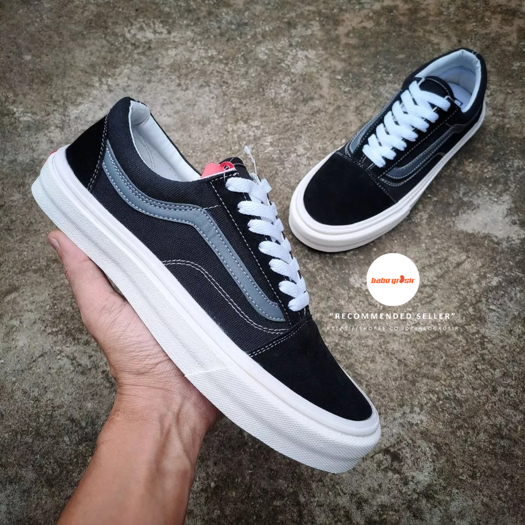 PROMO Vans Oldskool Black Out Premium Quality | Sepatu Sneakers untuk Pria dan Wanita