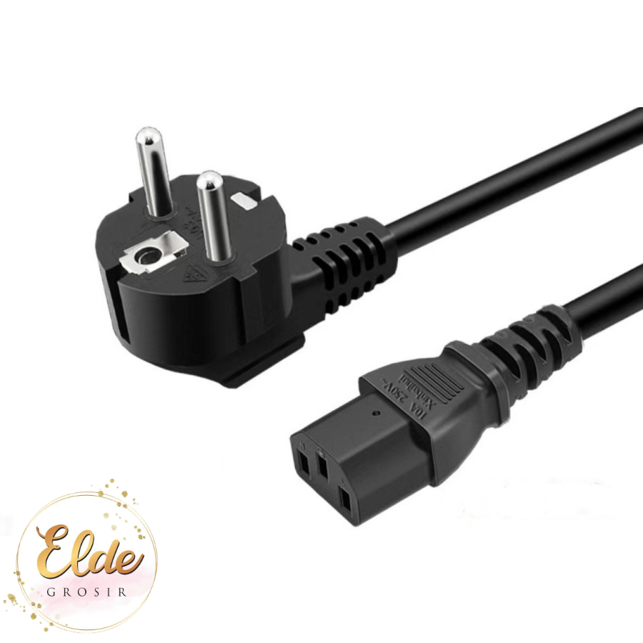 ELDE - Kabel Power untuk pc komputer, LCD, atau lainnya. Kualitas standart biasa