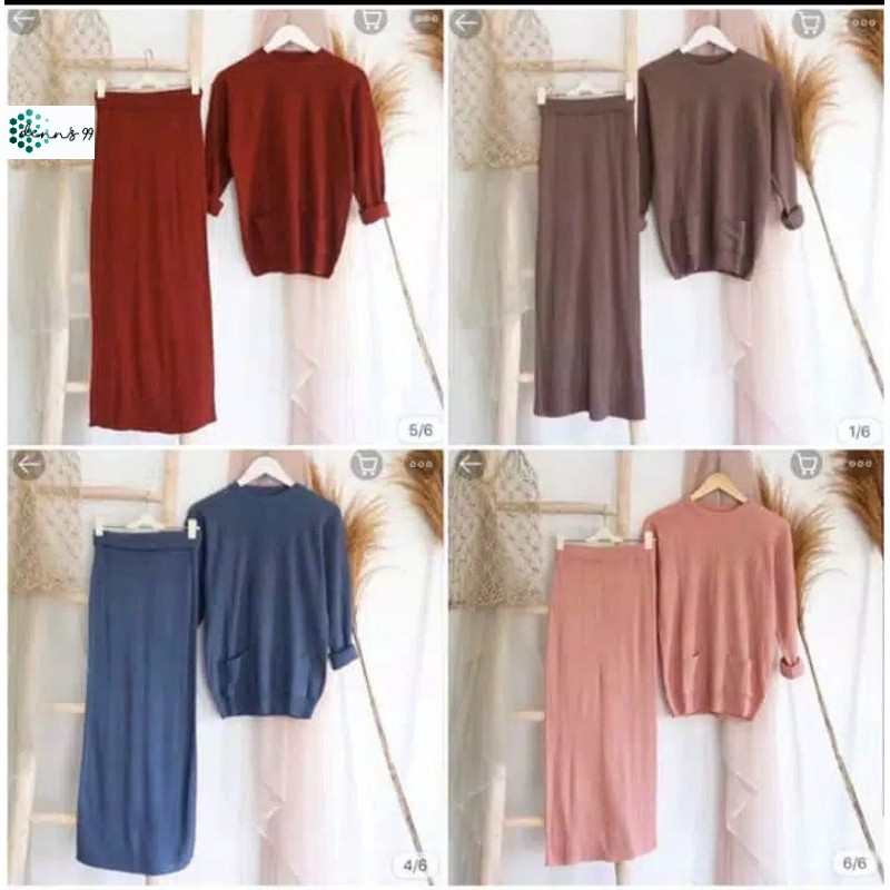 STELAN RAJUT BOXY / STELAN BOXY / STELAN WANITA / BAJU+ROK