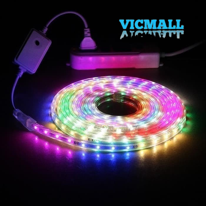 VICMALL - Lampu Selang RGB Rainbow LED Strip - LED Strip RGB Warna Warni 3528 220V