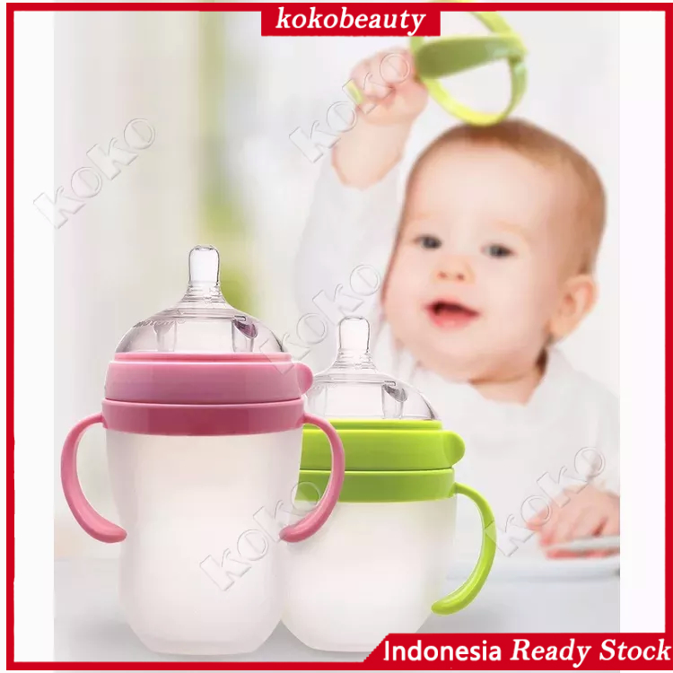 【penjual lokal】Kanebo Bello botol susu bayi / baby bottle dengan pegangan &amp; Sedotan