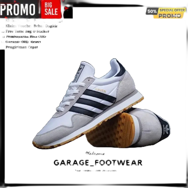 ADIDAS HAVEN WHITE BLACK ORIGINAL
