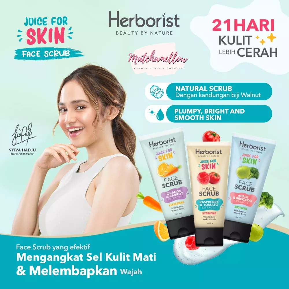 ❄️MATCHA❄️ HERBORIST JUICE FOR SKIN FACE SRCUB -  LULUR WAJAH BPOM ORIGINAL