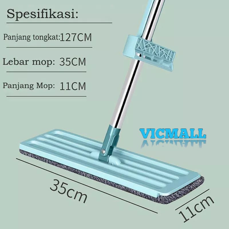 VICMALL - Alat Pel Lantai Tarik/Alat Pel Ultra Mop Cleanze Green