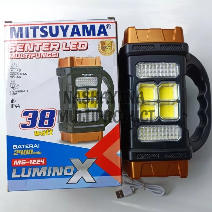 SENTER 2 SISI LED MITSUYAMA MS-1224 IP 44 LUMINO X SENTER MULTIFUNGSI