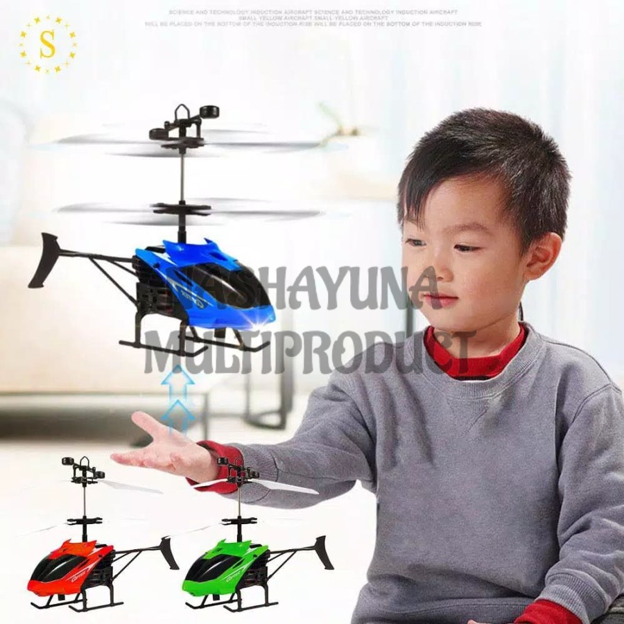 Promo Termurah!!! Helikopter Terbang Drone Sensor Tangan Free USB 2Pcs Berkualitas