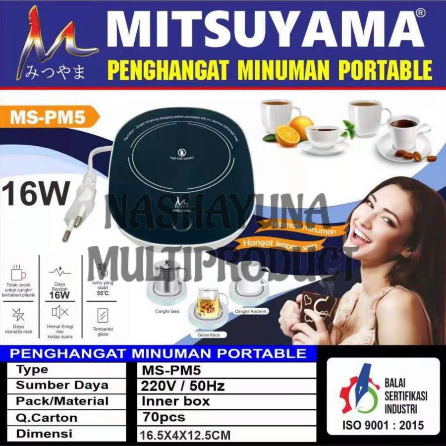 Promo Terbaru!!! Penghangat Minuman Portable pemanas minuman Mitsuyama MS-PM5 Berkualitas