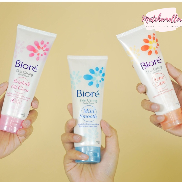 ❄️MATCHA❄️BIORE SKIN CARING FACIAL FOAM - BRIGHT OIL ACNE CARE ORIGINAL BPOM