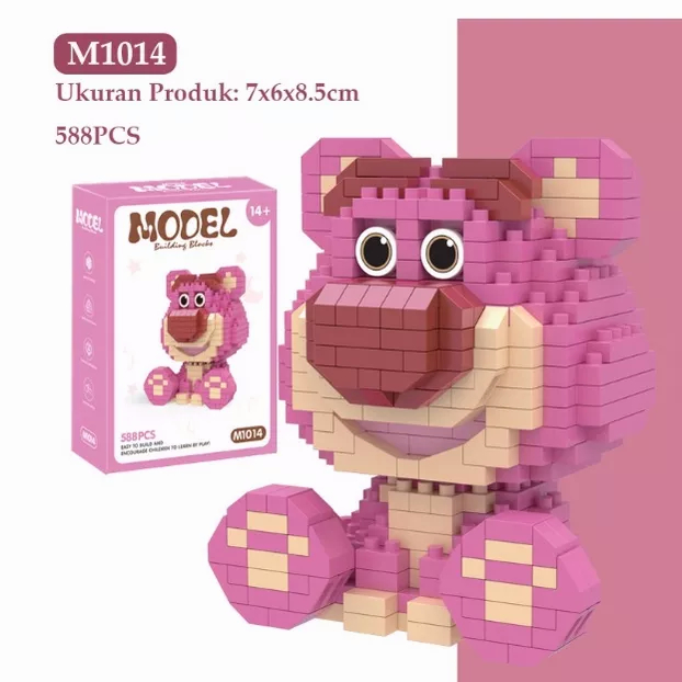 【penjual lokal】Mainan Balok Susun Astronaut Lotso LinaBell StellaLou Edukatif Untuk Anak DIY 3D Puzzle Toy Brick Gift（Bisa Bersinar)